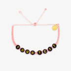 Black Alphabet Bead Bracelet