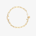 Initial Paperclip Chain Bracelet