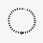 Black and White Alphabet Stretch Bracelet