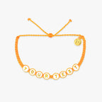 White Alphabet Bead Bracelet