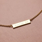 Demi-Fine Engravable Bar Necklace