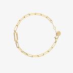 Initial Paperclip Chain Bracelet