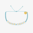 White Alphabet Bead Bracelet