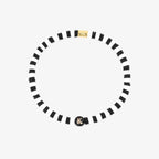 Black and White Alphabet Stretch Bracelet